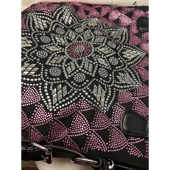 Glitz and Ears Boutique Flower Rhinestone Bling Hand Bag NEW - Picture 4 of 12